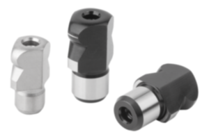 Locating pins with flattened ball-end style D Locating pins with flattened ball-end style D