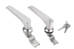 Quarter-turn locks, stainless steel with L-grip