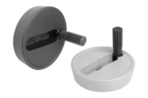 Disc handwheels, aluminum with fold-down cylindrical grip Disc handwheels, aluminum with fold-down cylindrical grip