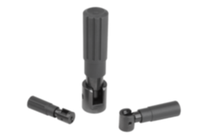 Plastic cylindrical grips, fold-away - inch