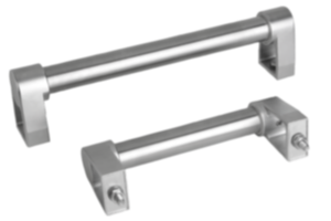 Empuñaduras de tubo de acero inoxidable con punta de empuñadura de fundición de precisión
