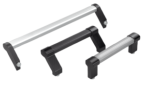 Empuñaduras de tubo de aluminio con punta de empuñadura de aluminio