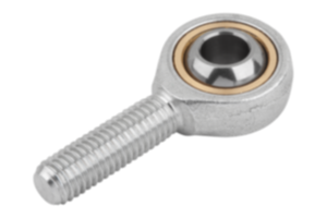 Rod ends with plain bearing external thread, steel, DIN ISO 12240-1, maintenance-free