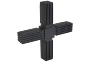 Connecteur à tube carré en croix