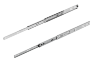 Glissières télescopiques en acier pour montage latéral, extension intégrale, résistance à la charge jusqu'à 45 kg